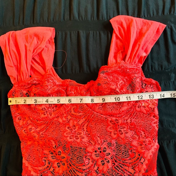 Vintage Victoria’s Secret Gold label coral lace teddy lingerie thong she… - Picture 16 of 16